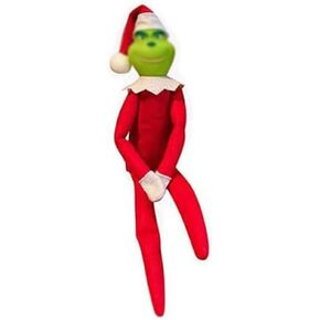 Christmas Elf Plush Doll - Red and Green Elves for Home Decoration, Xmas Christmas Ornaments Tabletop Home Office Decor, Fun Toys Gifts and Christmas Decorations (red)