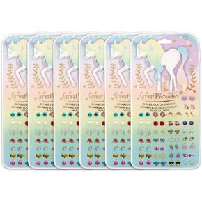 Great Pretenders 87509 Whimsical Unicorn Sticker Earrings (30 Pairs), Multicoloured, único
