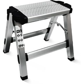 Folding Step Stool Small Foldable Step Stool One Step Ladder with 330 lb Large Loading Capacity for Kitchen, Bathroom, Closet, Garage, Garden