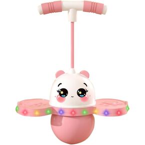 Cute Pogo Ball with Colorful Light Toys Gifts for Boys Girls Ages 5, 6, 7, 8, 9, 10 up to 150 lbs, Balance Board Jumper Birthday Easter Basket Stuffers Gifts for Kids