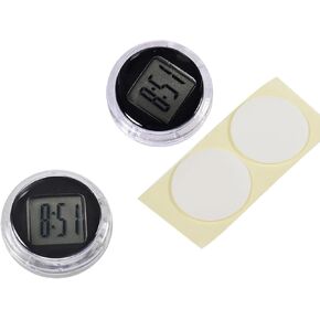 1Pc Mini Motorcycle Clocks,Waterproof Stick-On Motorbike Mount Watch Digital Clocks,Motorcycle Clocks for Vehicle,Auto,Car,SUV and More 1.1 Diameter Small in Size and Light in Weight,Electrical