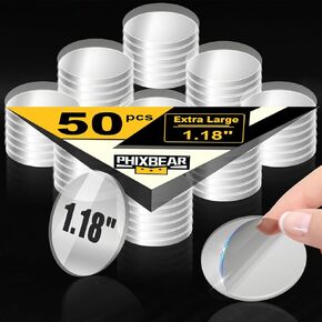 Extra Large 1.18" Mounting Putty for Walls Removable, Poster Putty for Walls No Damage, Glue Sticky Dots Clear Museum Sticky Tack, Strong Double Sided Tape Fixed Picture Decor Craft, 50 Pcs