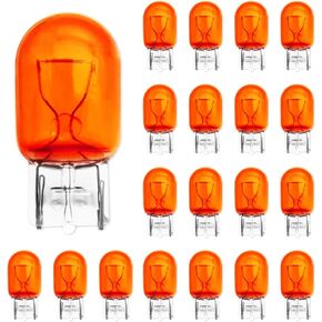 7440A(Amber) Brake Light Bulb 20 Pack,T20 Automotive Tail Light Bulb 7440 Miniature Bulb Mini Bulb Reverse Light,Replacement for Cars,Trucks,SUVs