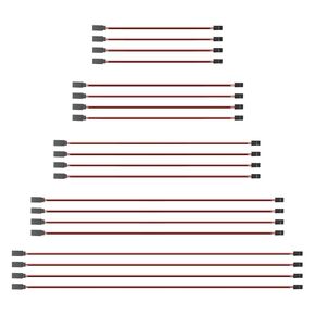Servo Extension Cable, 20 PCS 3-Pin Servo Extension Cable,Wire Cord Female to Male Rc Servo Extension Cord Wire Connectors for Servo Extension Connection Control Board Remote Control Parts(5 Sizes)