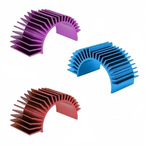 Aluminum Electric Engine Motor Heatsink Cooling Heat Sink Fins for 550 540 3650 Size Brushed Brushless Motors RC Car Accessories 3PCS(Blue+Purple+Red)