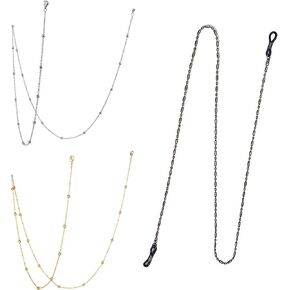 YCCHN Eyeglass Chain, 3Pcs Eye Glasses Strap Eyeglass Chains for Women, Premium Beaded Eyeglass Necklace Chain Cord, Eye Glasses String Holder chain for glasses women's eyeglass chains