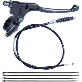 7/8" Dirt Bike Left Clutch Handle Lever and 39'' Clutch Cable for SSR110 SSR125 SSR140 Coolster M125 Apollo RFZ125 Tao Tao DB17 Baja Kayo Roketa Kinda Chinese Pit Dirt Bike Motorcycle Black