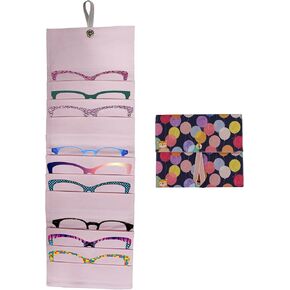Eyeglass Topper Travel Wallet - 9-Slot Eyewear Organizer for Eyeglass Toppers & Accessories Portable Storage for Travel Everyday Use