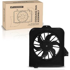 A-Premium Right A/C Condenser Fan Assembly Compatible with Select Dodge & Chrysler Models - Grand Caravan 2001-2005, Caravan 2001-2005, Town & Country 2001-2005, Voyager 2001-2003 - Replace# 4809170AD