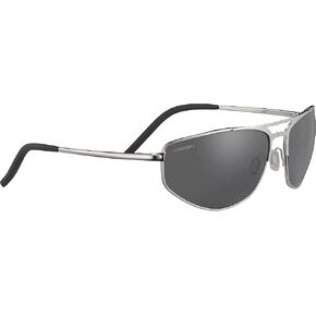 Serengeti Men's MASTEN Oval Sunglasses, Shiny Silver, Large