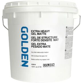 GOLDEN Extra Heavy Gel Matte, 128 oz. pail, Professional Acrylic Gel Medium, Translucent, Vegan