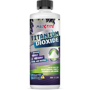 Titanium Dioxide (2 lbs) - 99.9% Pure TiO2 - Natural pH Neutral Mineral for Brightening & Whitening - HDPE Container w/Resealable Child Resistant Cap