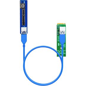 GLOTRENDS Mini PCIe Extension Cable (23.6 Inch/60cm), Mini PCI-E to PCI-E X4 Riser Cable for PCIe WiFi Card, M.2 PCIe Card, Firewire Card, USB PCIe Card, Sound Card, etc (UEX105)