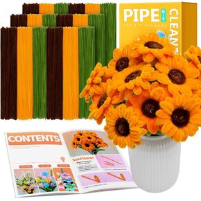 IOOLEEM Pipe Cleaners, 480pcs Multi-Colored, Flower Making Kit, Arts and Craft Supplies, Pipe Cleaners Kit, Pipe Cleaners for Flowers, Craft Supplies Kit, Deas for Art Project Activity.
