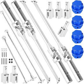 RC Drive Shaft Axles & Driveshaft Dogbone & Diff Outdrive w/Wheel Hex Nuts Upgrades Part for 1/5 KRATON 8S BLX/Outcast 8S BLX,Drive Shaft Axles CVD,Silver & Navy Blue