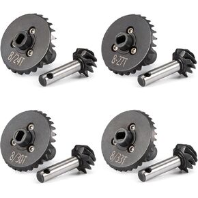 Overdrive Underdrive Helical Axle Gear Set 24/8T 27/8T 30/8T 33/8T for Axial SCX10 AR44 AR45 Capra Axle VS4-10 F9 Phoenix F10 (33T 8T)