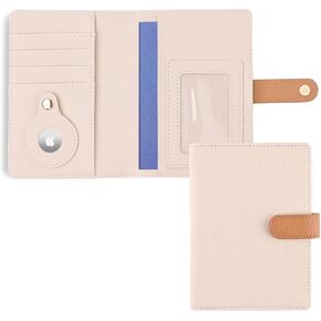 The Passport Wallet - Premium Travel Passport Wallet and Cover with Secure Magnetic Strap, Multiple Card Slots, & Concealed AirTag Slot- Ideal for International Travelers - Ivory