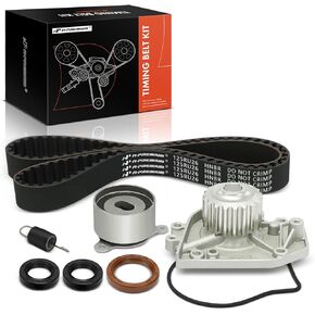 A-Premium Engine Timing Belt Kit with Water Pump, Tensioner, Seals - Compatible with Honda CR-V CRV 1997-2001 & Acura Integra 1996-2001, DOHC L41.8L 2.0L