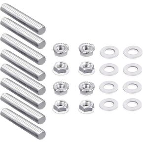 Stainless Stud Nuts Kits Fit for 1989-2019 Dodge Cummins 5.9L & 6.7L Turbo Diesel Exhaust Manifold(Studs Bolts 304SS 304 Stainless Steel Gaskets 5266422 68)