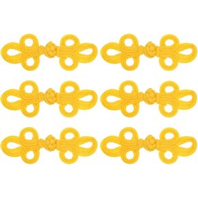 MECCANIXITY 6 Pairs Chinese Knots Frog Buttons Closure Blue Sewing Buttons Fasteners for DIY Sewing Coats Cloak Sweater Bridal Costume Outfit