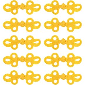 MECCANIXITY 10 Pairs Chinese Knots Frog Buttons Closure Pink Sewing Buttons Fasteners for DIY Sewing Coats Cloak Sweater Bridal Costume Outfit