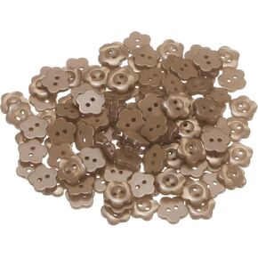 HARFINGTON 150pcs 20L Flower Sewing Buttons 1/2"(12.5mm) Resin Torx 2-Hole Craft Buttons for Sewing Clothing and DIY, Orange