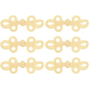 MECCANIXITY 6 Pairs Chinese Knots Frog Buttons Closure Blue Sewing Buttons Fasteners for DIY Sewing Coats Cloak Sweater Bridal Costume Outfit