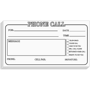 Phone Message Forms Books,Message Pads,5x3 Inch Urgent Notes for Work Call,Office,100 Sheets Per Pack