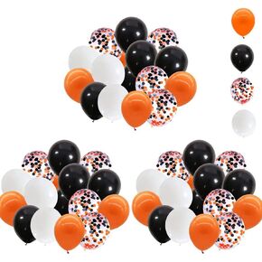 60pcs 12inch Halloween Balloons Halloween Decorations latex Balloons Inflatable Toys Globos Halloween Party Supplies (black orange green)