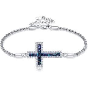 Cross Bracelet 925 Sterling Silver Origami Cross Bracelet Jewelry Gifts for Women Girls in Saudi Arabia