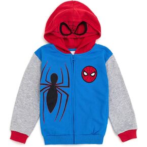 Marvel Spider-Man Avengers Fleece Zip Up Cosplay Hoodie Toddler to Big Kid Sizes (2T - 18-20)