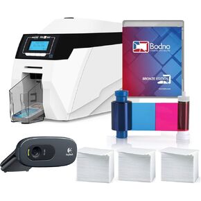 طابعة بطاقات الهوية مزدوجة الجوانب Bodno Magicard Rio Pro 360 وحزمة المستلزمات الكاملة من برنامج معرف الإصدار البرونزي in Kuwait