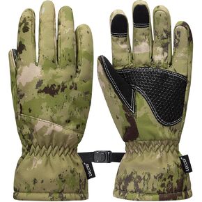 Camouflage Winter Gloves - Insulated and Touch Screen Thermal Warm Gloves for Outdoor Work and Sports in Cold Weather