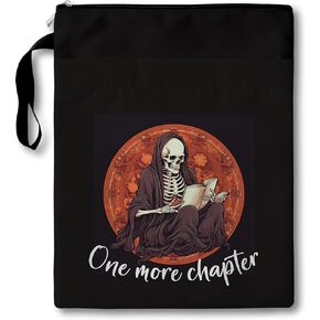 Stay Spooky Halloween Themed Book Club Gifts Bag, Book Sleeves with Zipper, 11x9 Inch Washable Book Covers for Paperbacks, Book Cover Bag Gifts for Women Bibliophile Reader Bookish, A026