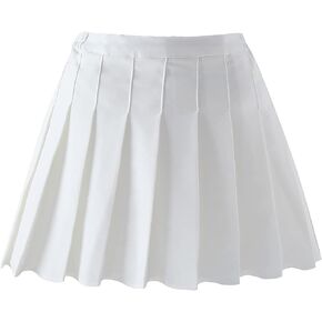 Nileafes Little Girl Pleated Tennis Skirt with Short Kid Athletic Uniform Skorts Sport Skirts