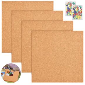 Supkiir 4Pcs 12"x12" Heat Resistant Stained Glass Work Surface, 1/2" Thick Stained Glass Supplies Stained Glass Cutting Board Mats for Protecting Table and Countertop