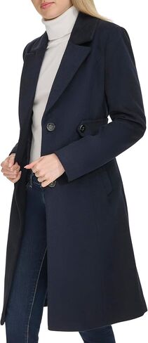 Cole Haan Women's Notch Lapel Slick Wool Coat in Saudi Arabia