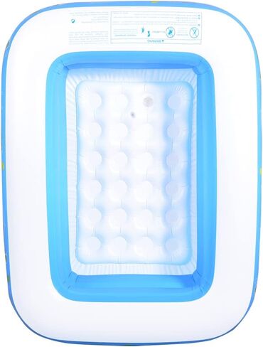 Inflatable Kiddie Pool, 47"x35"x13" Baby Pools with Inflatable Soft Floor, Durable Blow Up Pools for Kids, Backyard, Garden in Kuwait