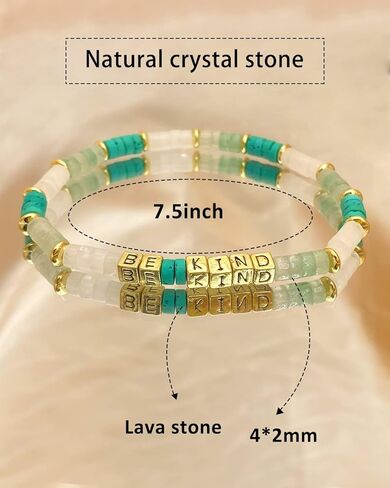 Little Words Project Bracelet Motivational Inspirational Beaded Mother Daughter Best Friend Granddaughter Crystal Jewelry Gifts for Women Girls in Kuwait