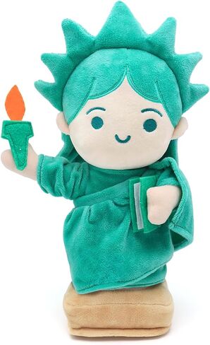 Statue of Liberty Plush Doll Toy 13" Lady Liberty Figurine Plushie Stuffed Animal for Kids (Green with Small Eyes) in Saudi Arabia