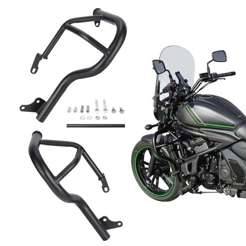 قضبان التصادم لمحرك الطريق السريع للدراجات النارية، واقيات خزان الغاز المتساقطة للإطار متوافقة مع Kawasaki Vulcan S 650 VN650 EN650 2015-2022 (أسود غير لامع) in Kuwait