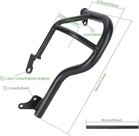 قضبان التصادم لمحرك الطريق السريع للدراجات النارية، واقيات خزان الغاز المتساقطة للإطار متوافقة مع Kawasaki Vulcan S 650 VN650 EN650 2015-2022 (أسود غير لامع) in Kuwait
