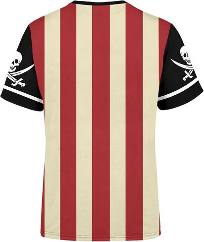 Anime Pirate Captain T-Shirt Funny Cosplay Costume Knight Tee Crewneck Short Sleeve Casual Top Unisex in Saudi Arabia