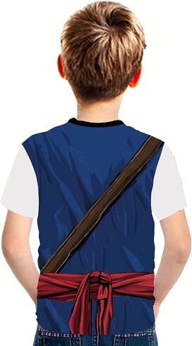 Anime Pirate Captain T-Shirt Funny Cosplay Costume Knight Tee Crewneck Short Sleeve Casual Top Unisex in Saudi Arabia