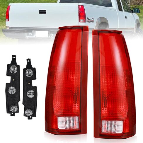Boine Tail Light Compatible With 1988-1999 Chevy GMC Silverado Sierra C/K 1500 2500 3500 Suburban Tahoe Blazer Yukon Cadillac Escalade Driver and Passenger Side (Red with Circuit Board) in Saudi Arabia