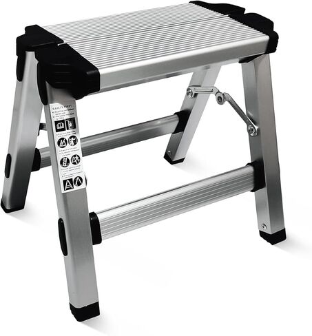 Folding Step Stool Small Foldable Step Stool One Step Ladder with 330 lb Large Loading Capacity for Kitchen, Bathroom, Closet, Garage, Garden in Saudi Arabia