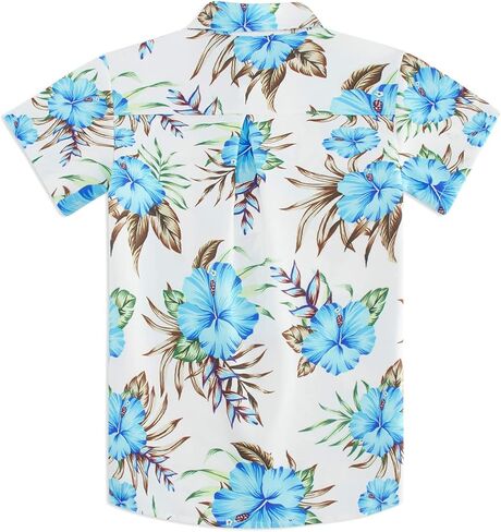 Little & Big Boy's Button Down Hawaiian Shirts Short Sleeve Cool Cartoon Print Dress Tops T-Shirt for Kids 7-14T… in Kuwait