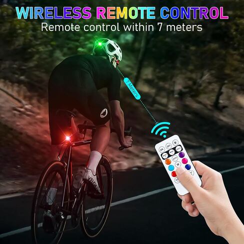Upgraded Wireless & Rechargeable Anti-Collision LED Lights with Remote Control – Ultra-Bright,Adjustable Lighting for Motorcycle,Bicycles,Drone,e-Scooter,Halloween,Safety Light for Enhanced Visibility in Kuwait