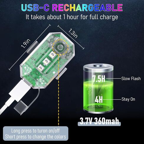 Upgraded Wireless & Rechargeable Anti-Collision LED Lights with Remote Control – Ultra-Bright,Adjustable Lighting for Motorcycle,Bicycles,Drone,e-Scooter,Halloween,Safety Light for Enhanced Visibility in Kuwait