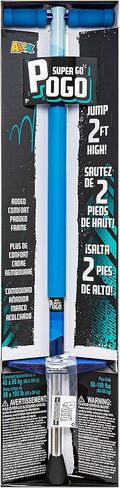 أليكس: عصا سوبر جو بوجو - أزرق - لعبة القفز والتوازن في الهواء الطلق، إطار مبطن، مقابض ناعمة، ترتد حتى 2 بوصة، للأطفال من سن 88 إلى 154 رطلًا، لعمر 9 سنوات فما فوق in Kuwait